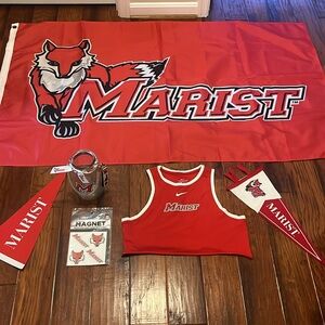 Marist College Red Foxes Nike Tank Top, Banner, Jar, Keychain, Magnets, Flags.